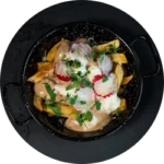 25. Vega Loaded Fries <span class="icon-container">   <i class="icon"><img src="https://thefoodclub053.nl/wp-content/uploads/2024/03/vegan-blad.webp">   </i> </span>